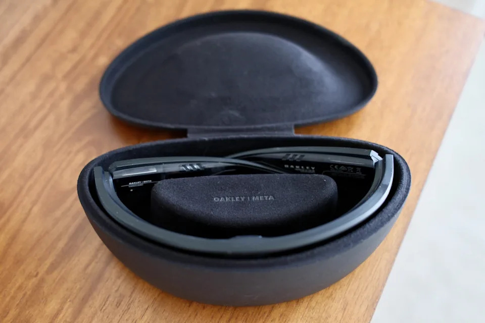 Oakley Meta Vanguard sitting inside their case