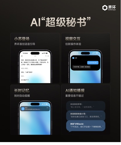 界环AI音频眼镜VUI 2.0示意图